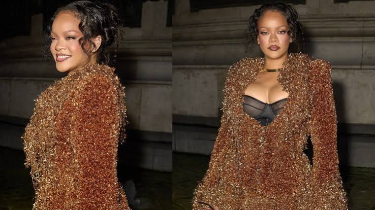 Rihanna crée la surprise au défilé Matières Fécales à Paris