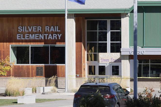 Façade de la Silver Rail Elementary School à Bend, Oregon